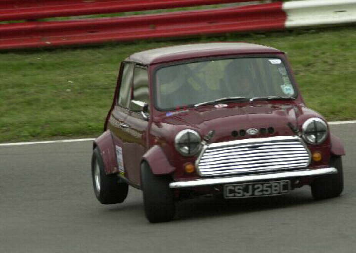 Three wheeling at Mallory hairpin